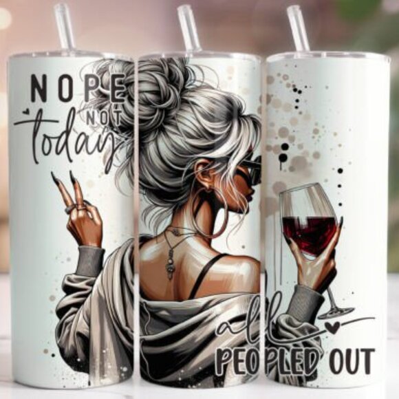 Funny Themed 20oz Sublimated Stainless Steel Tumbler with Lid & Straw - Picture 6 of 12